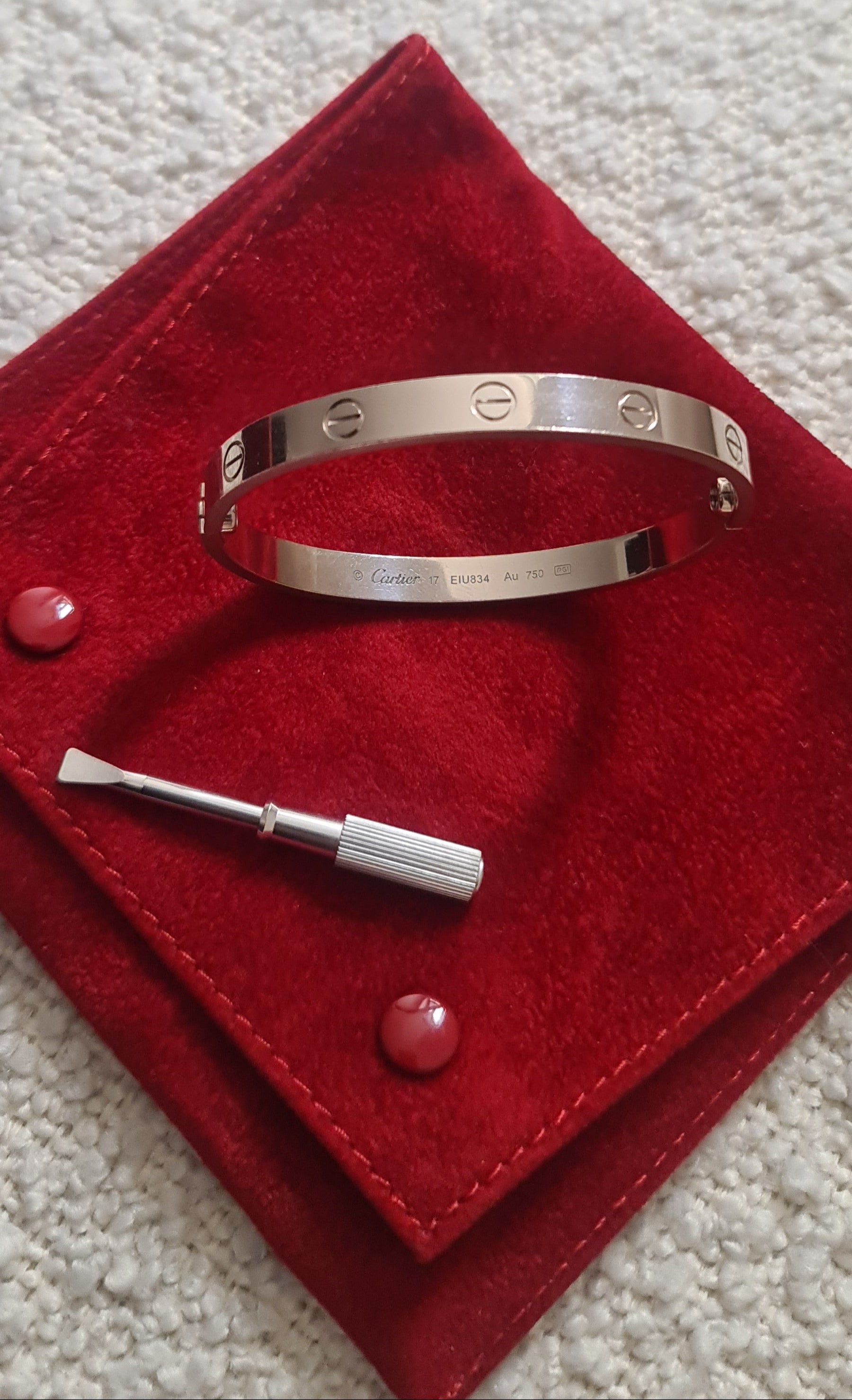 Bracelet Cartier Love Or gris taille 17