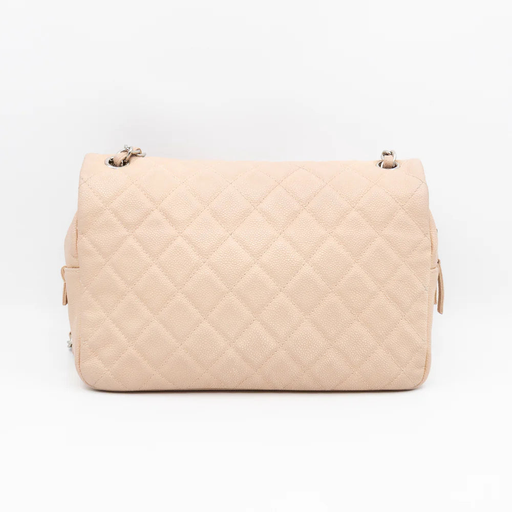 Sac Chanel cuir caviar beige
