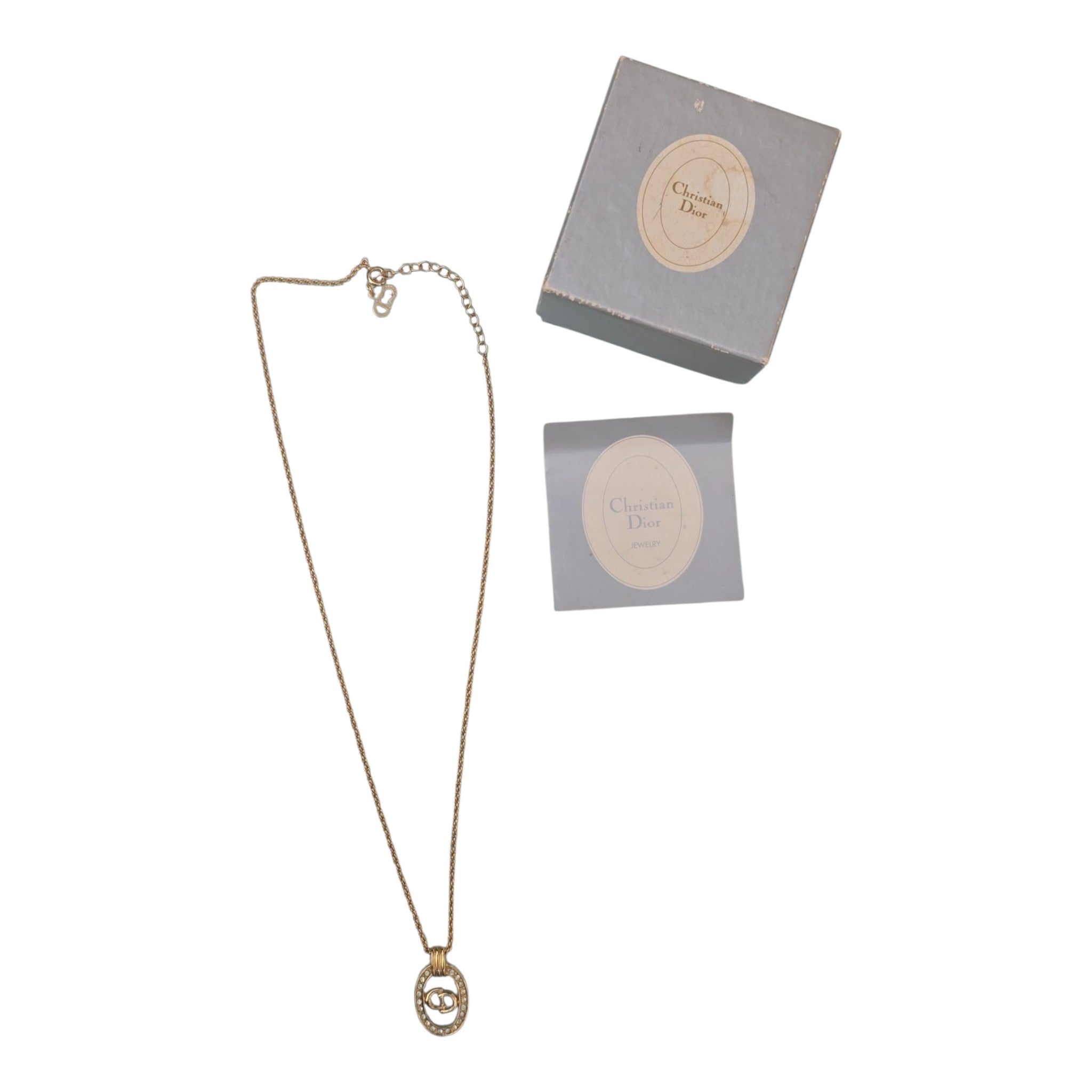 Collier Dior vintage plaqué or