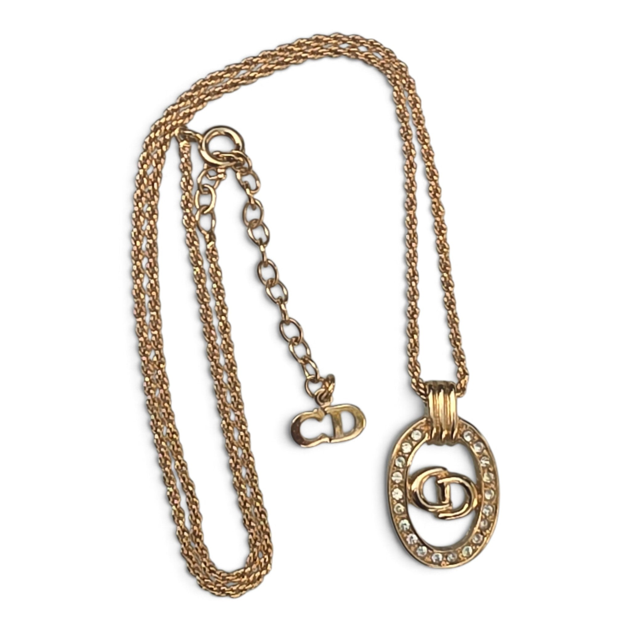 Collier Dior vintage plaqué or