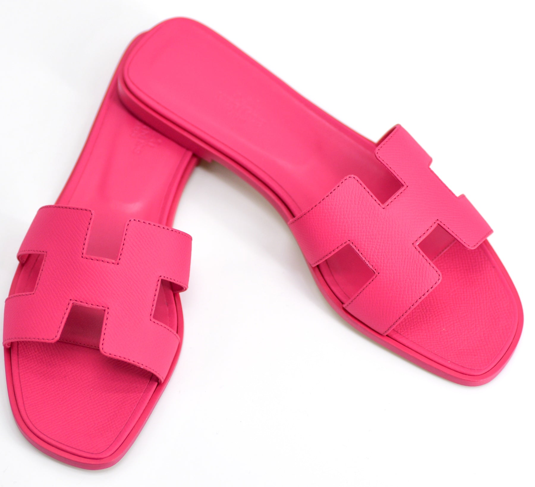 Sandales Hermès-Oran-Rouge Azalee