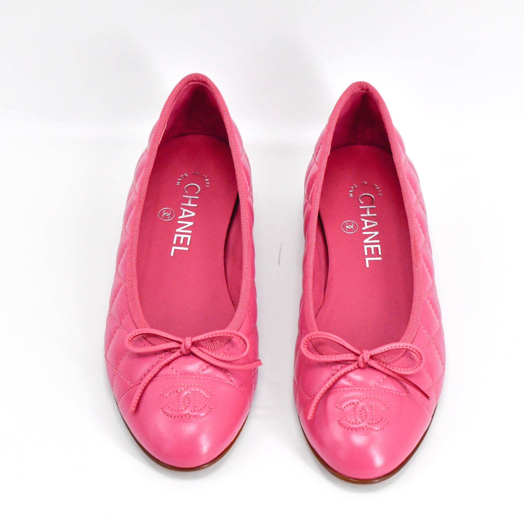 Ballerines-Chanel-Matelassées-Rose-38