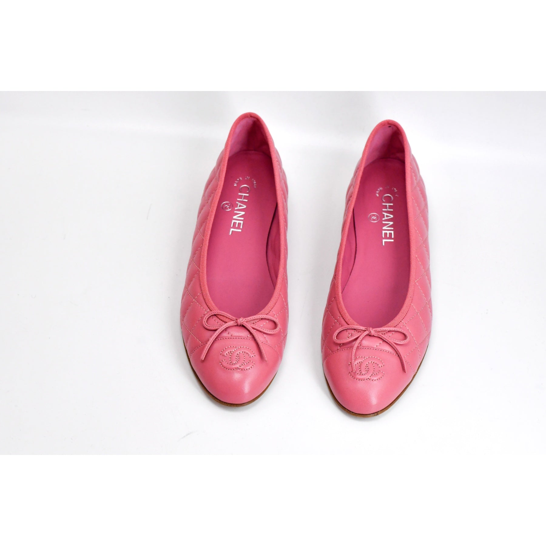 Ballerines-Chanel-Matelassées-Rose-40,5