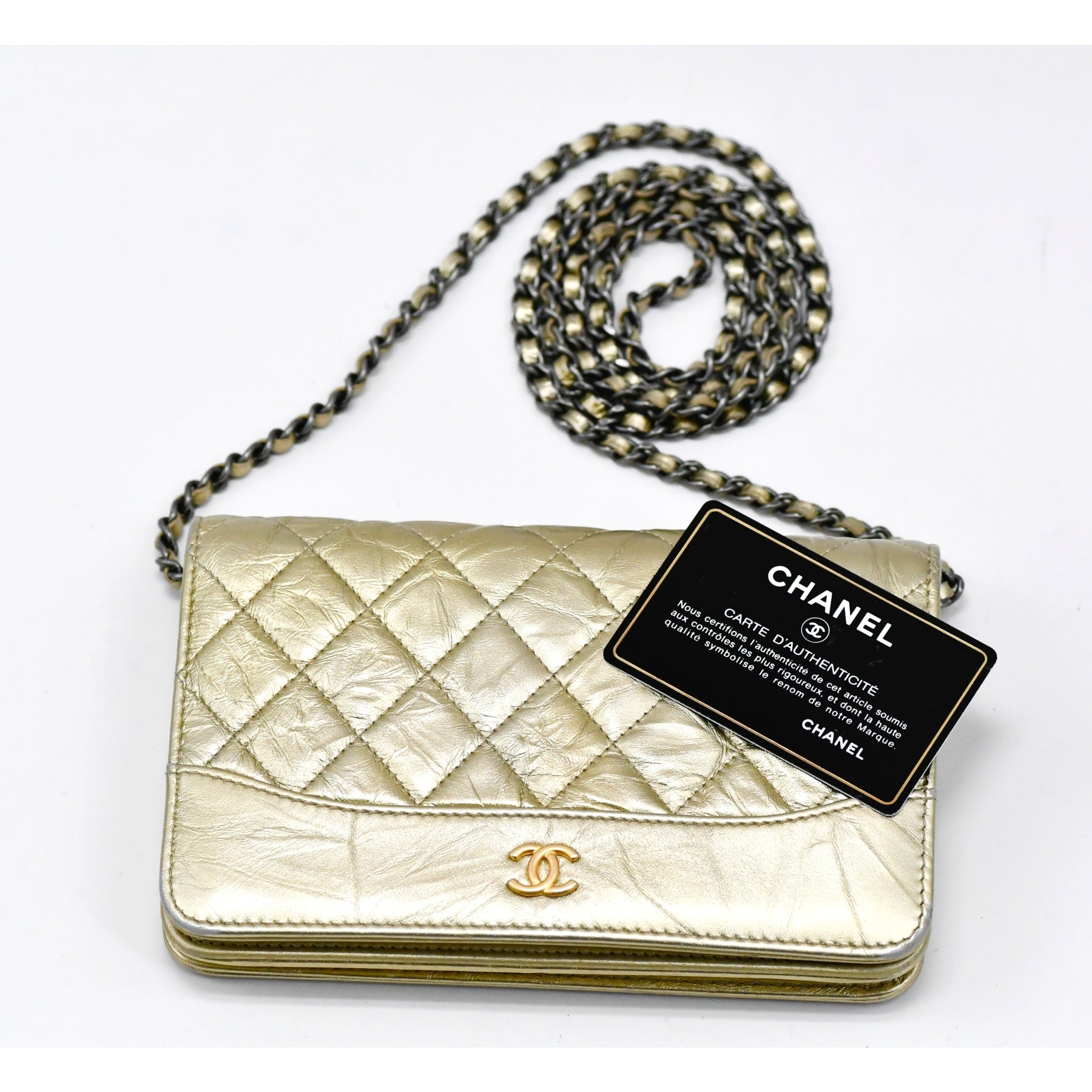 Wallet on Chain Chanel doré