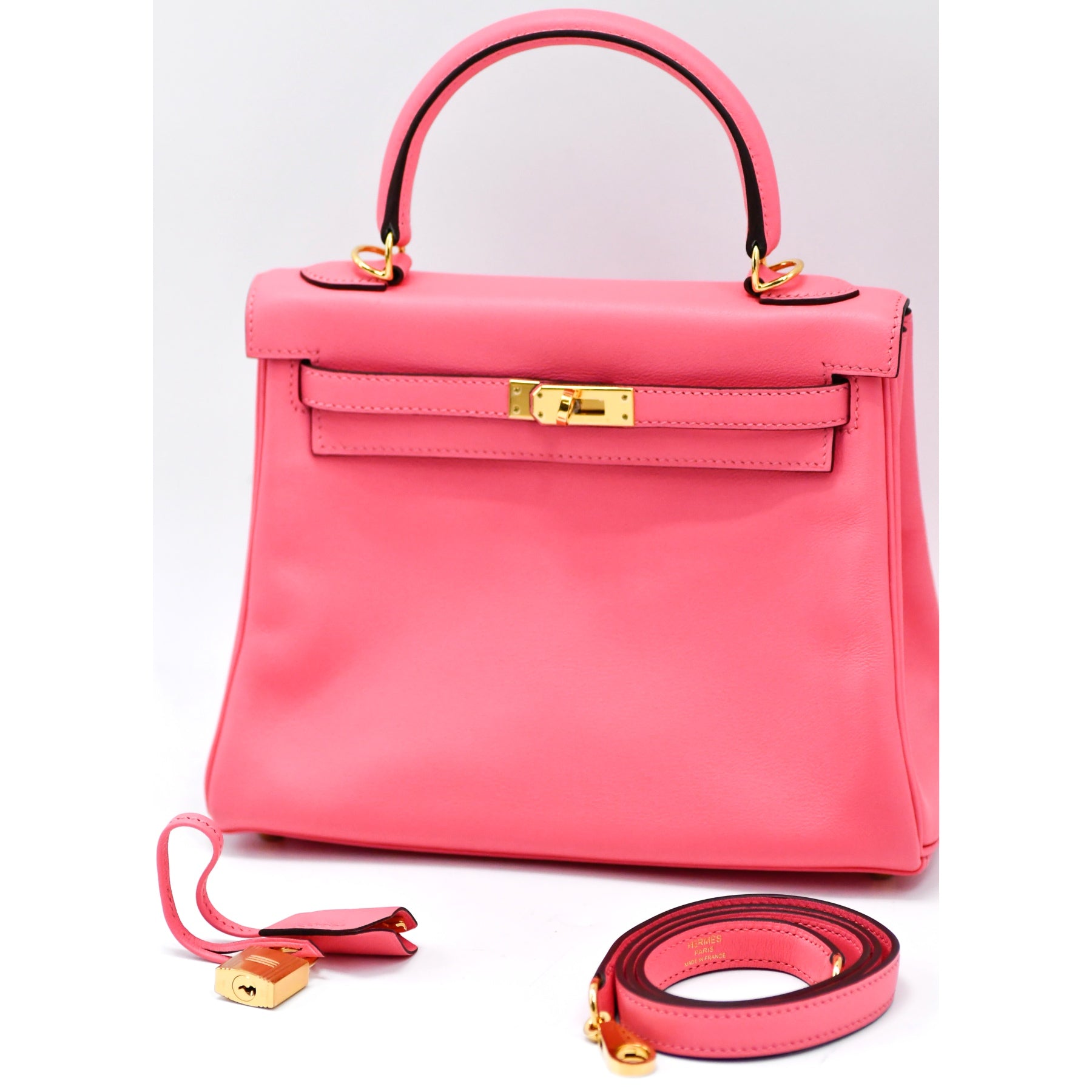 Sac Hermès Kelly 25 rose Azalée
