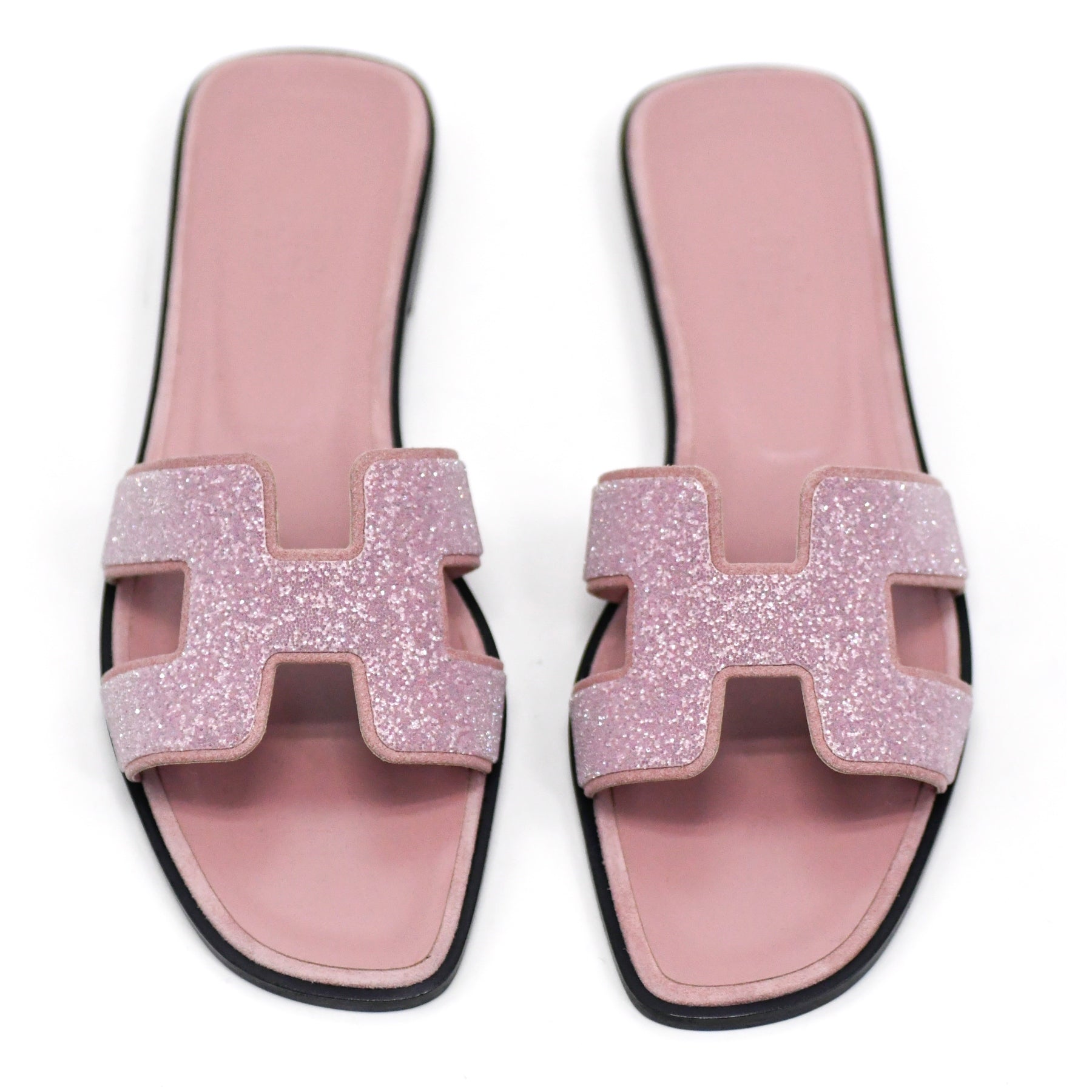 Sandales Hermès Oran poudre de cristal 39,5