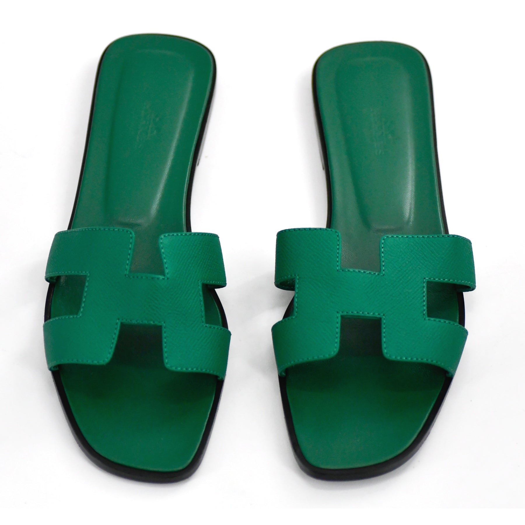 Sandales Hermès Oran vert émeraude 40