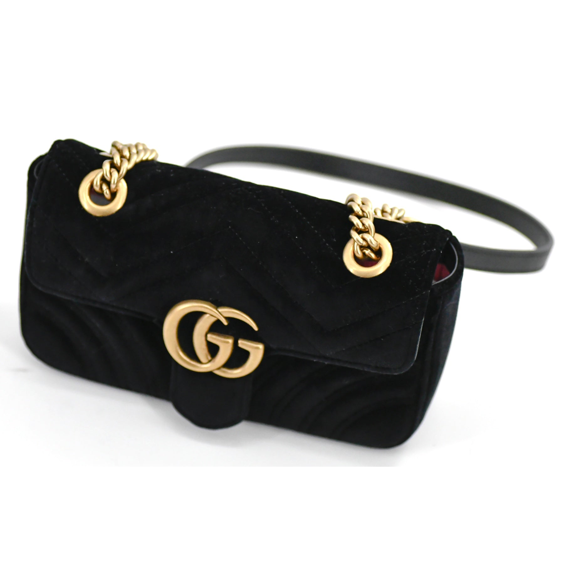 Sac Gucci Marmont velours noir