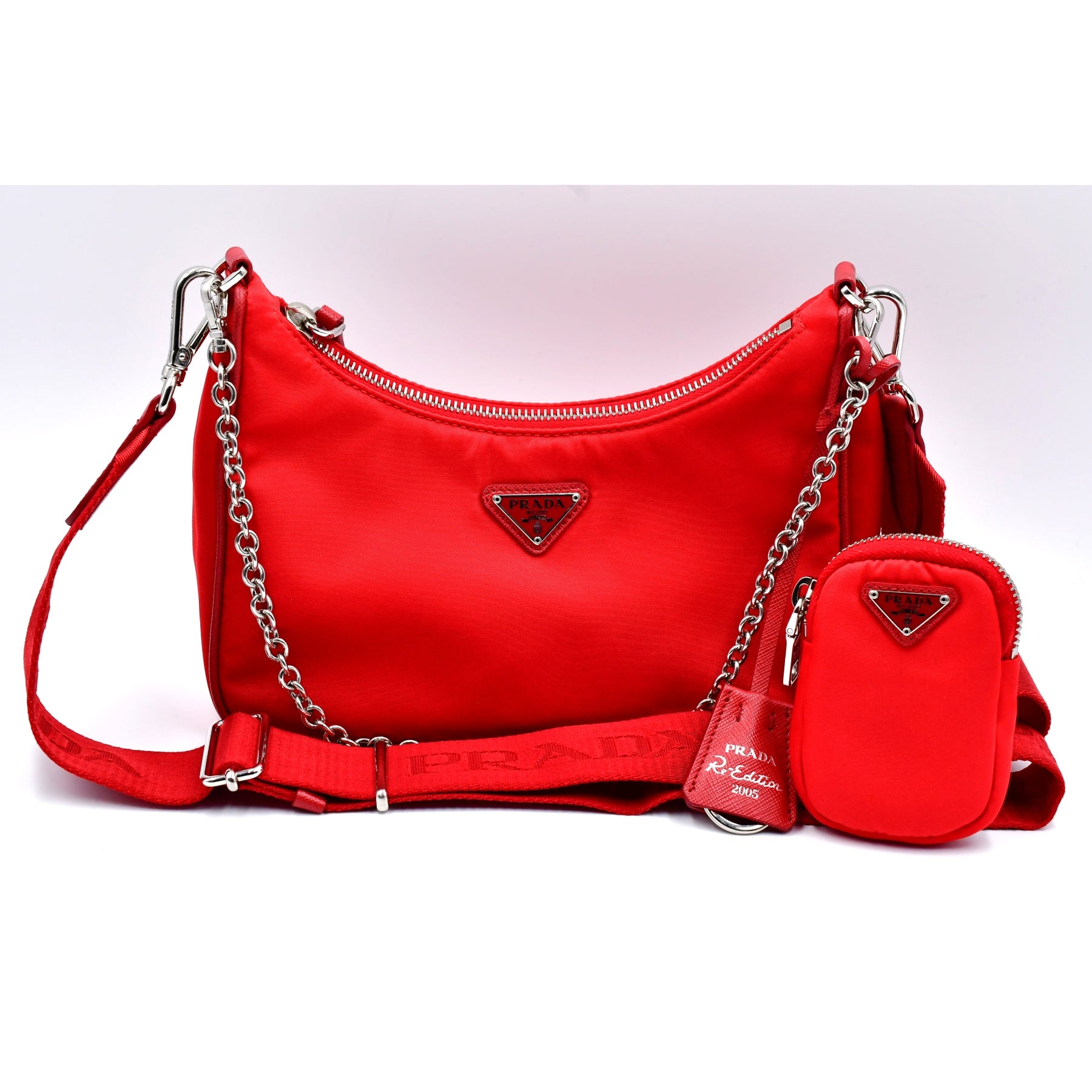 Sac Prada RE Edition 2005 Re Nylon Rouge
