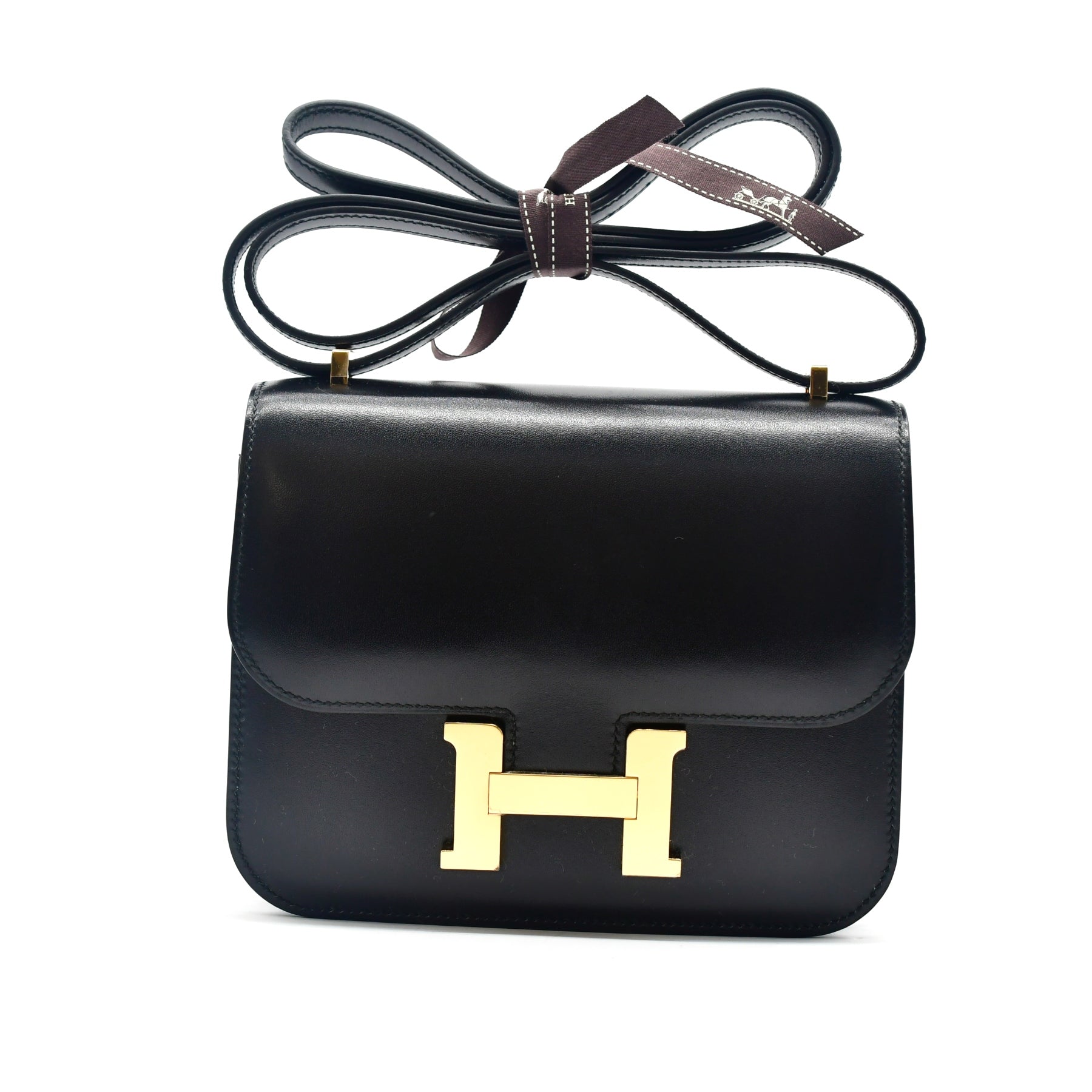 Sac Hermès constance 18 cuir box noir