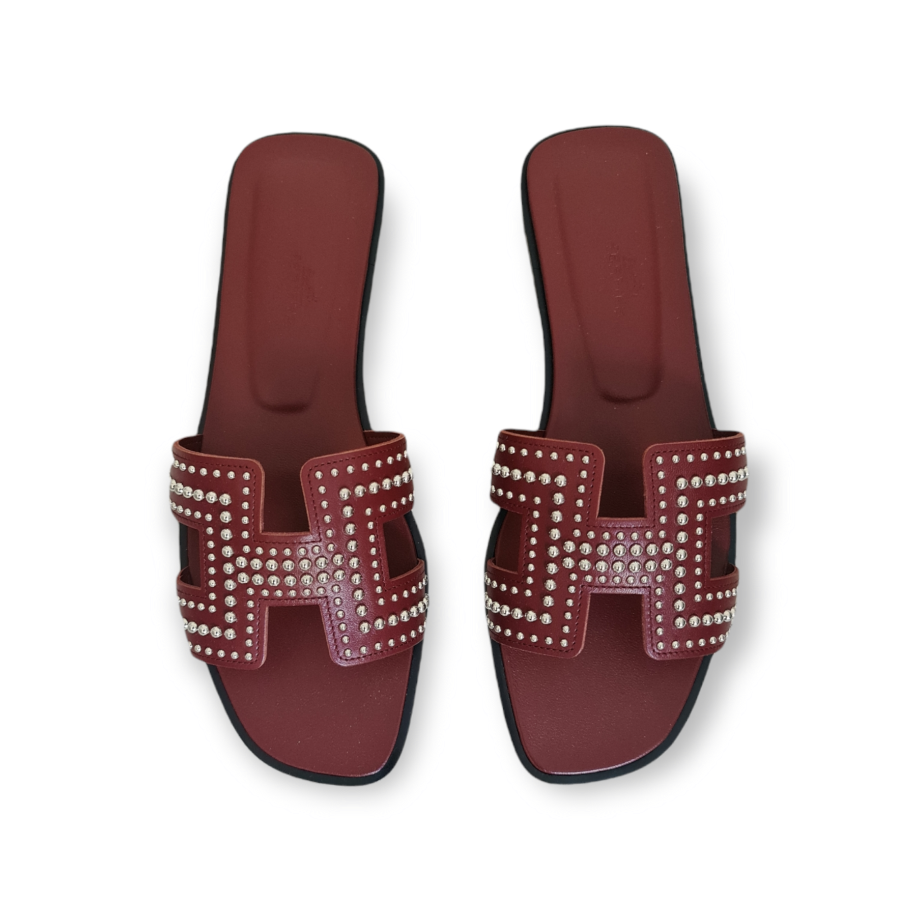 Sandales Hermès Oran 36,5 rouge tomette