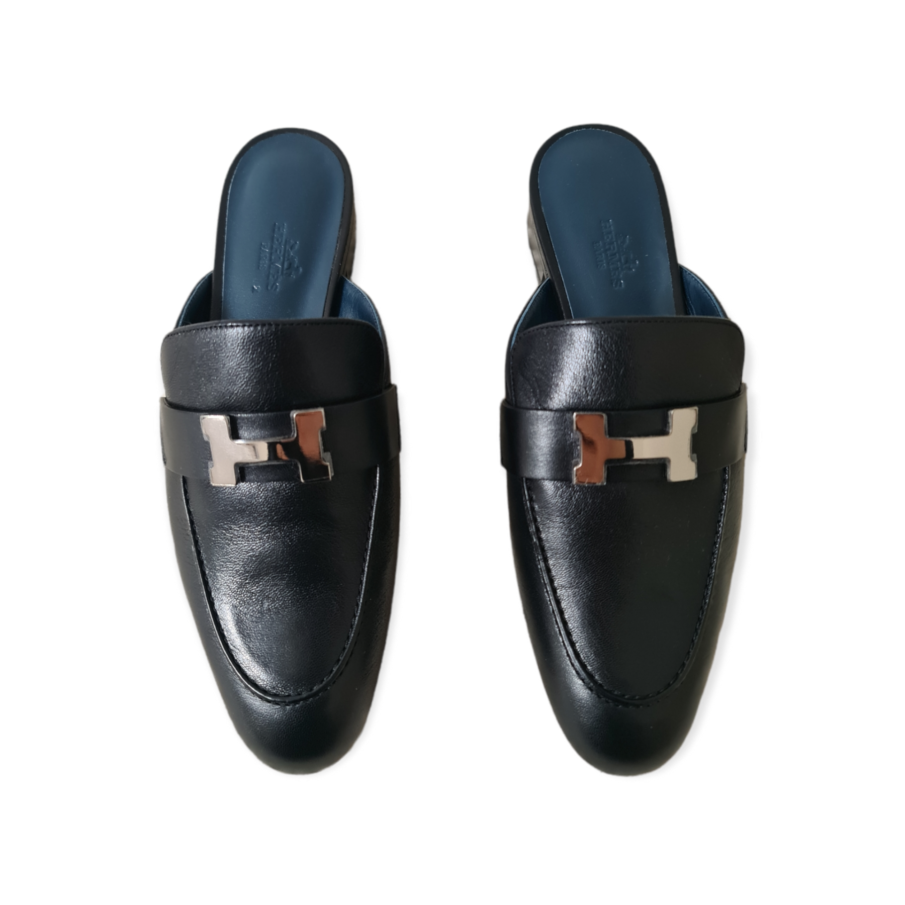 Mules Hermès Trocadéro noir 38