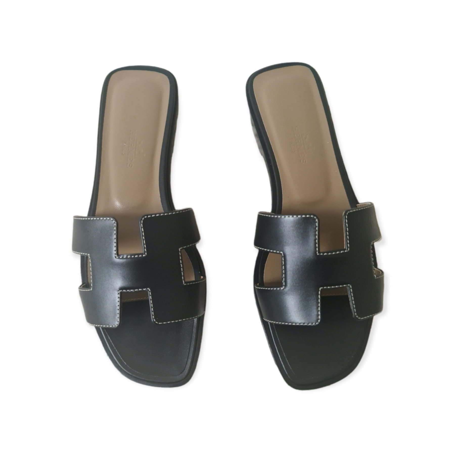 Sandales Oran Hermès noir 37