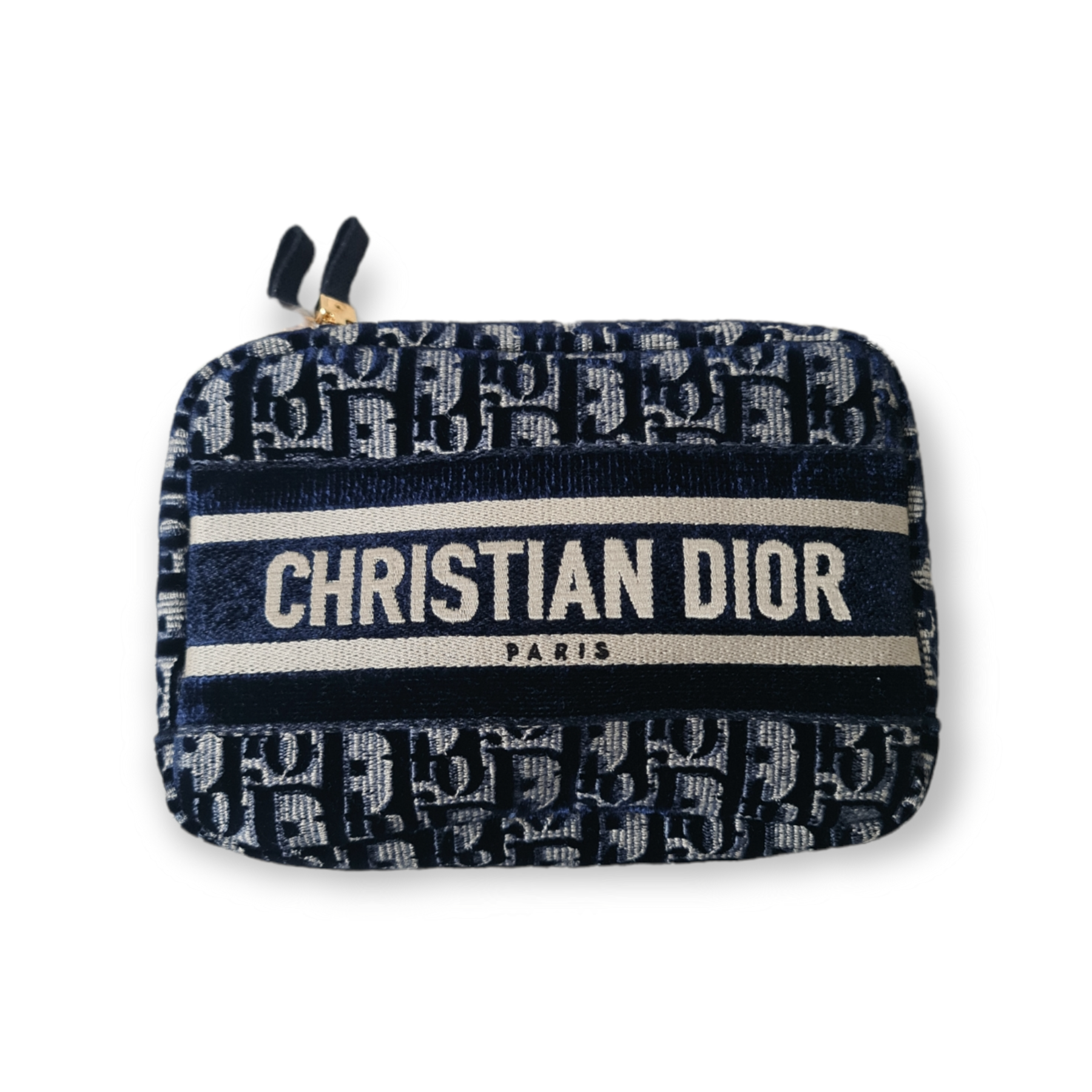Trousse Dior velours bleu