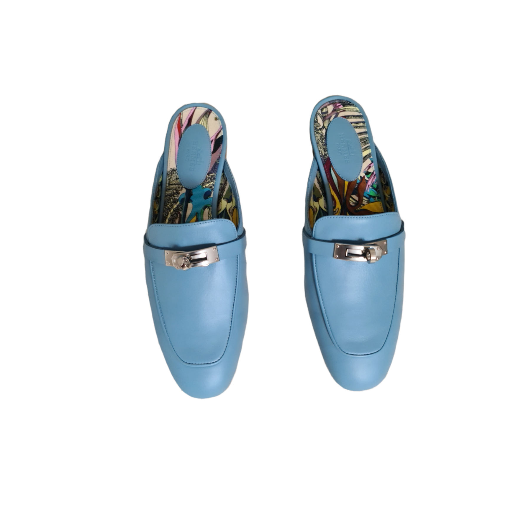 Mules Hermès OZ bleu 39