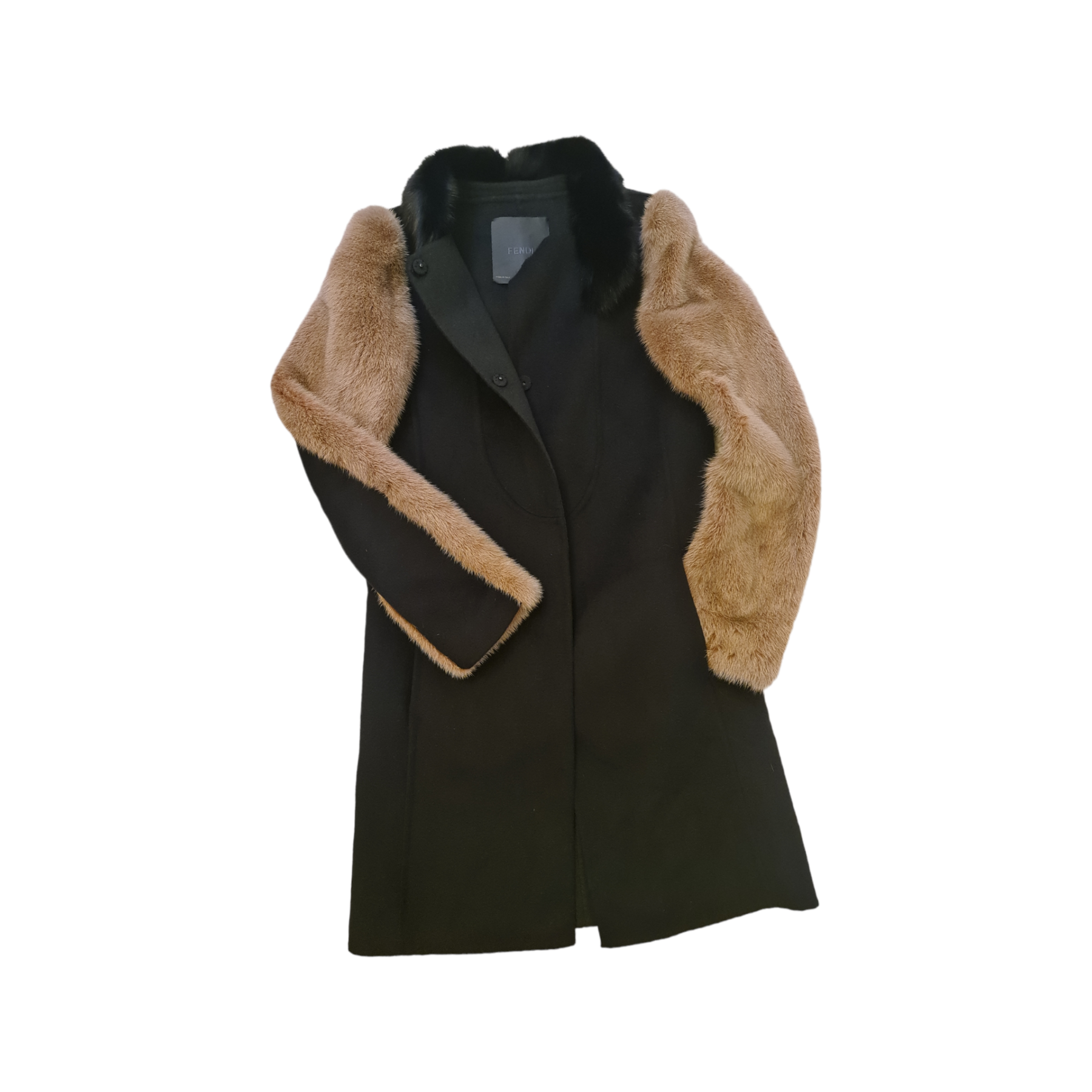 Manteau Fendi cachemire et fourrure