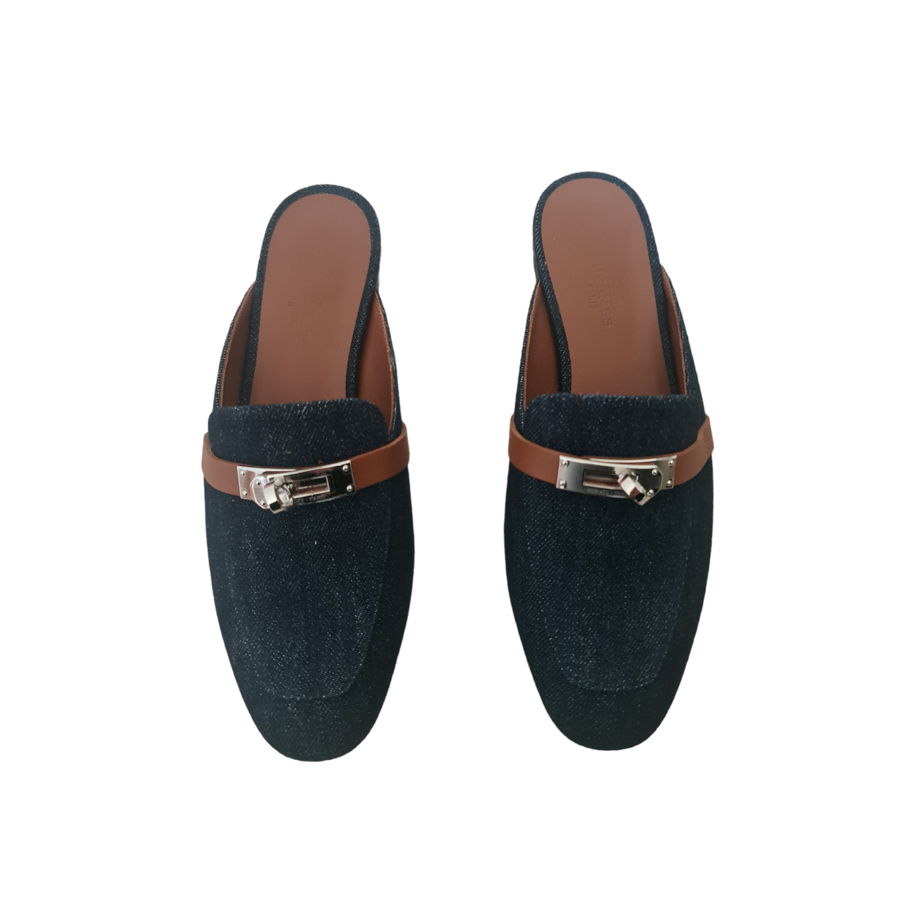 Hermès OZ en denim et cuir 37