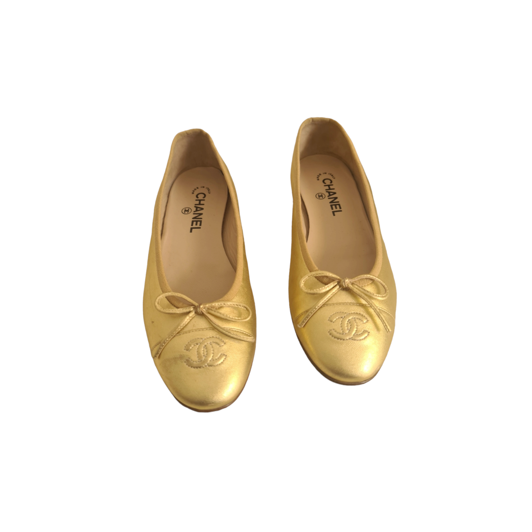 Ballerines Chanel dorées 40,5
