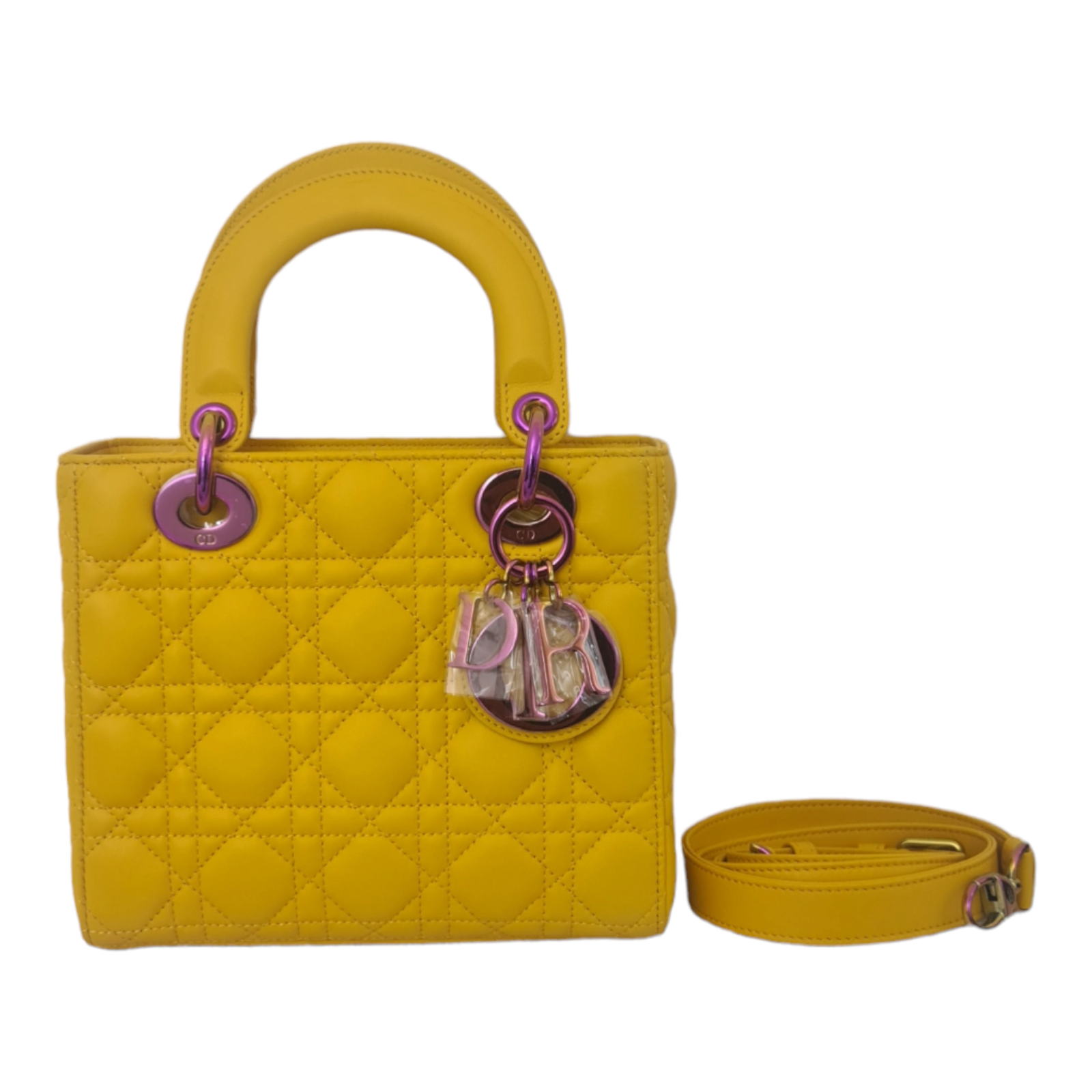 Lady Dior small jaune