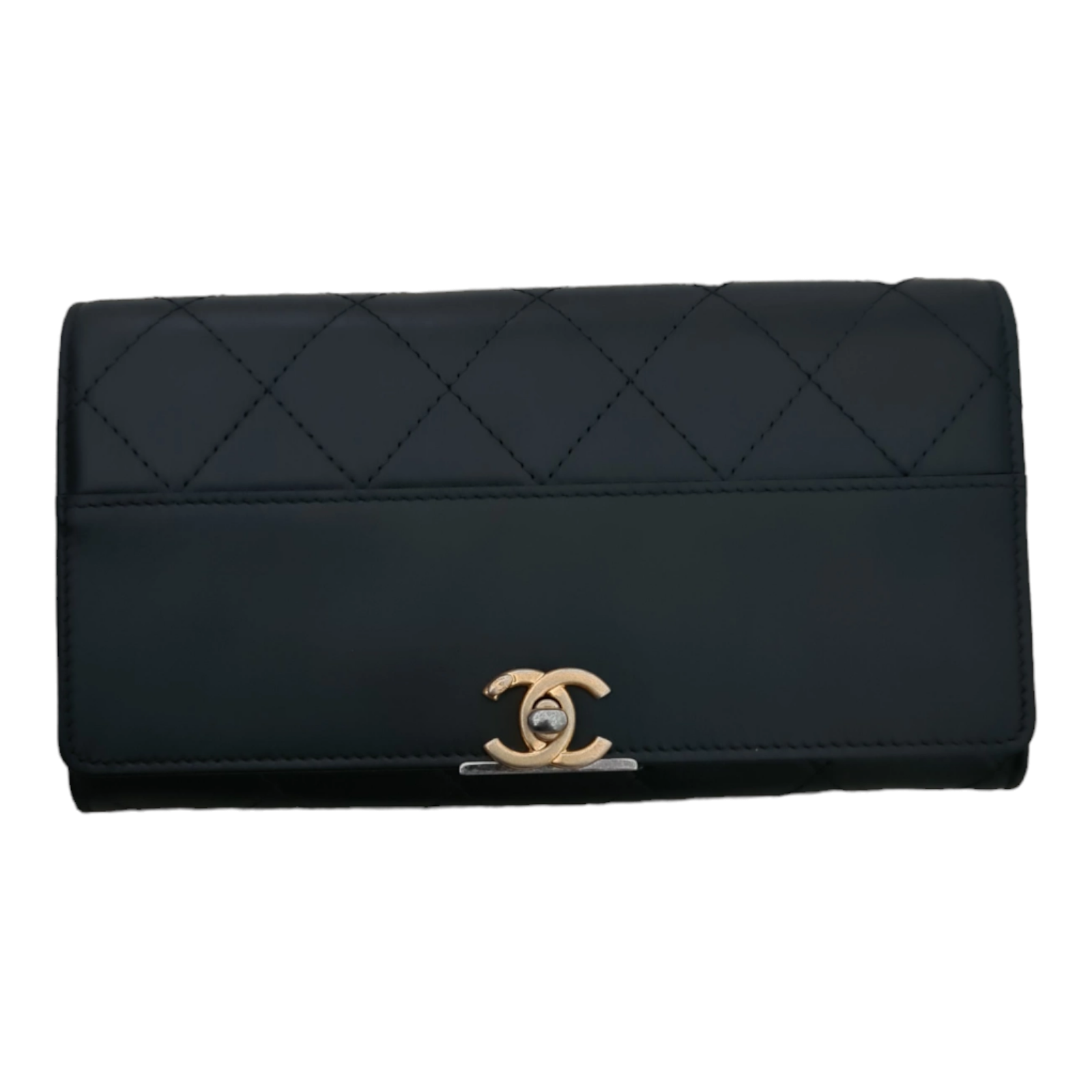 Grand portefeuille compagnon Chanel noir