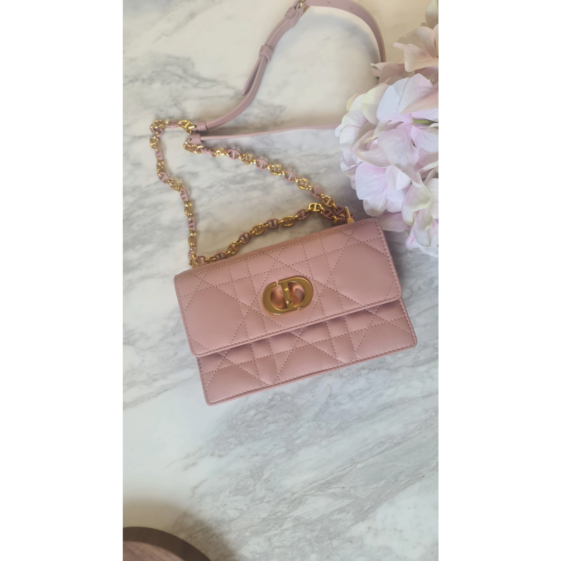 Sac Dior miss Caro vieux rose