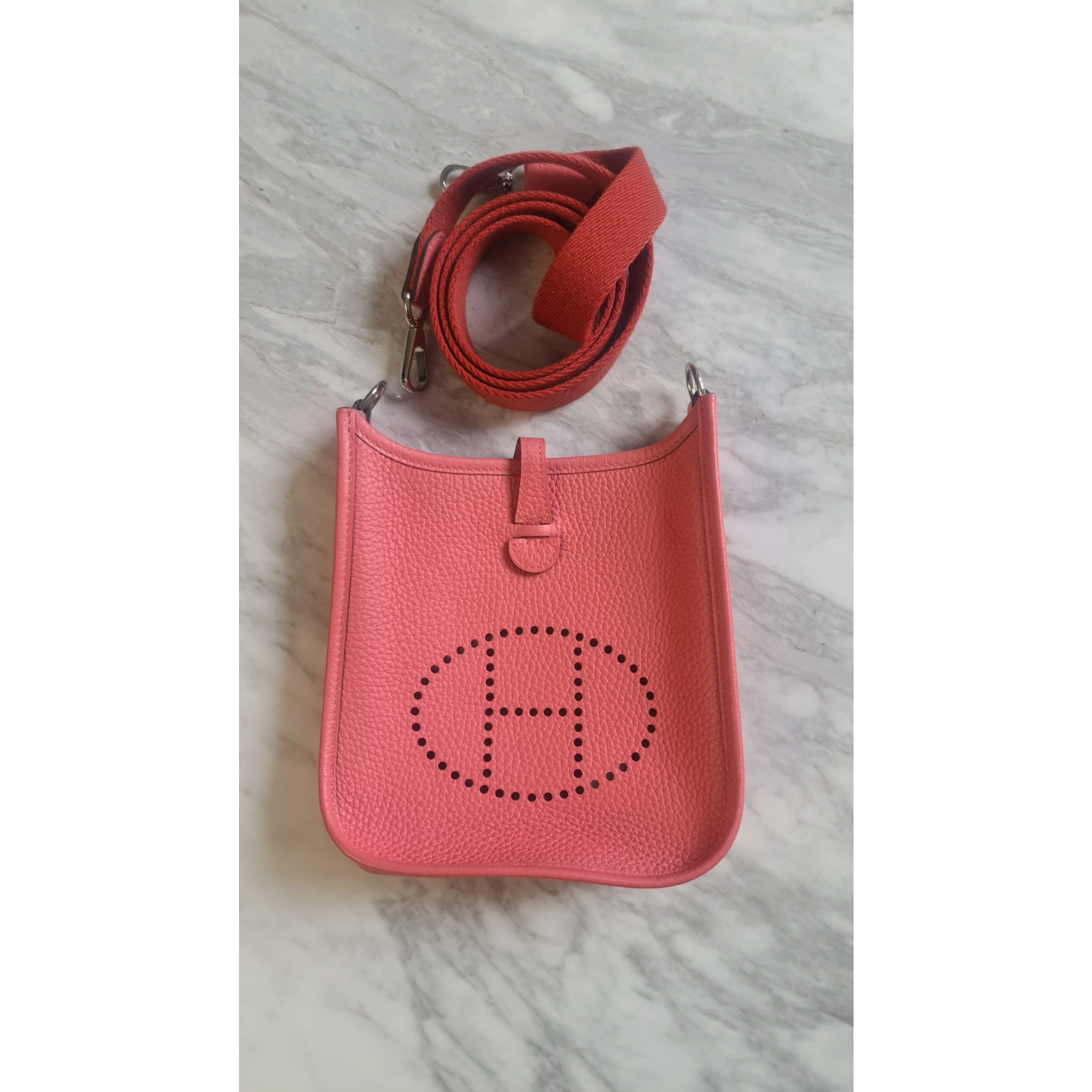 Sac Hermès Evelyne TPM rose Azalée