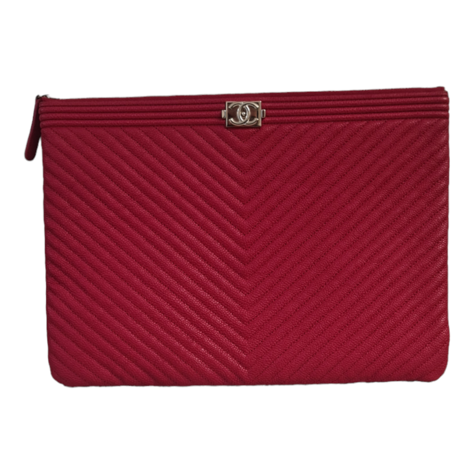Pochette Chanel O case chevron Boy