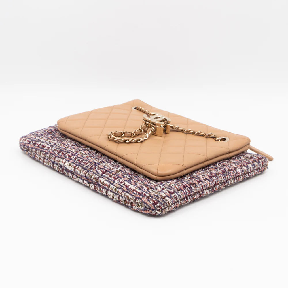 Sac Chanel cuir et tweed