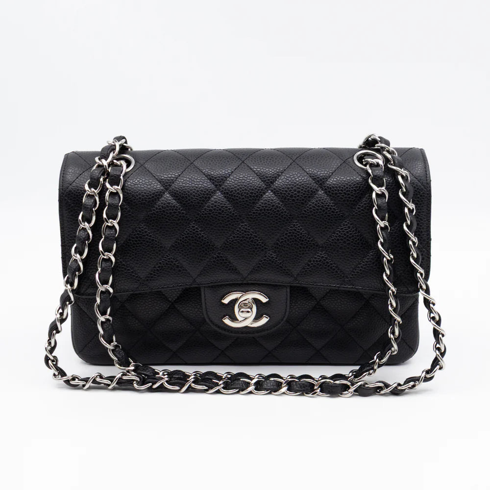 Sac Chanel timeless small 23cm caviar noir