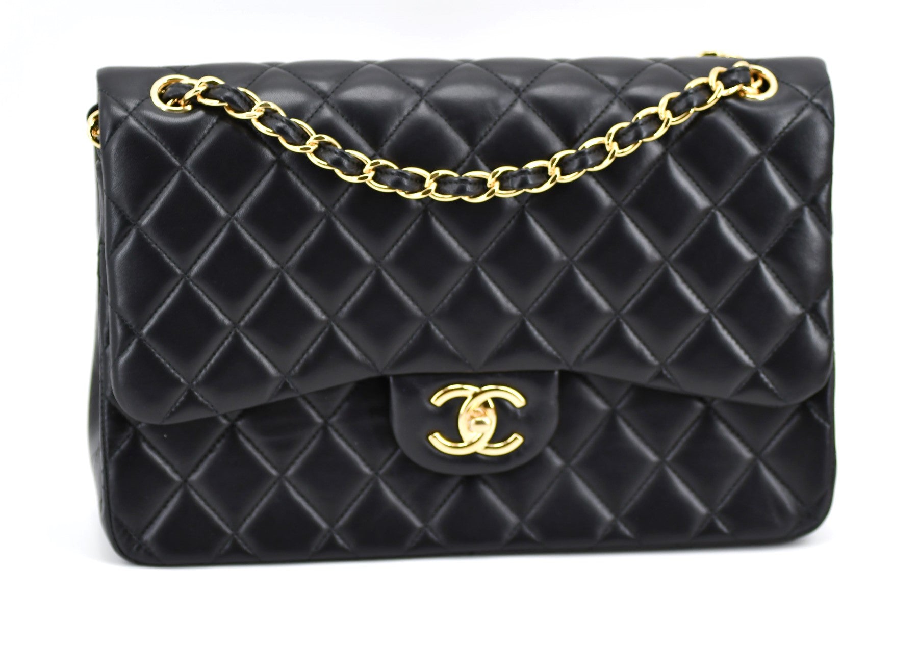 Sac-Chanel-timeless-jumbo-cuir agneau-noir