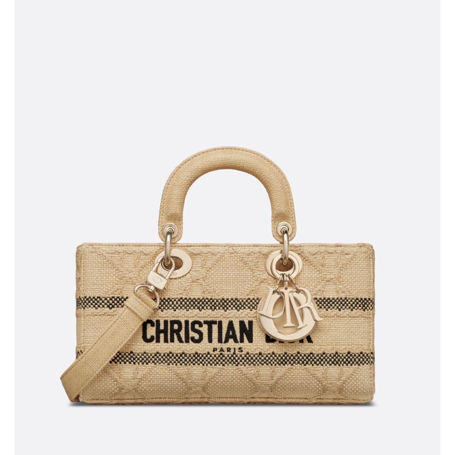 Sac Dior Lady DJOY médium en raphia