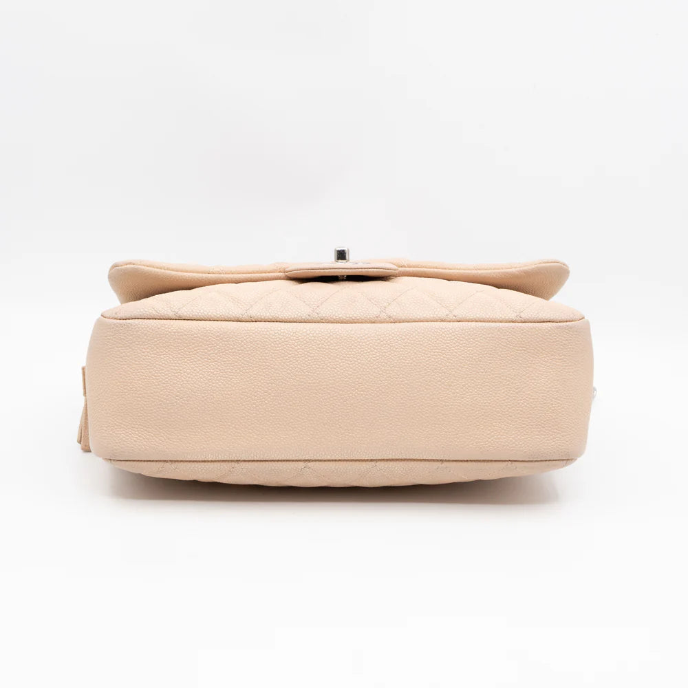 Sac Chanel cuir caviar beige