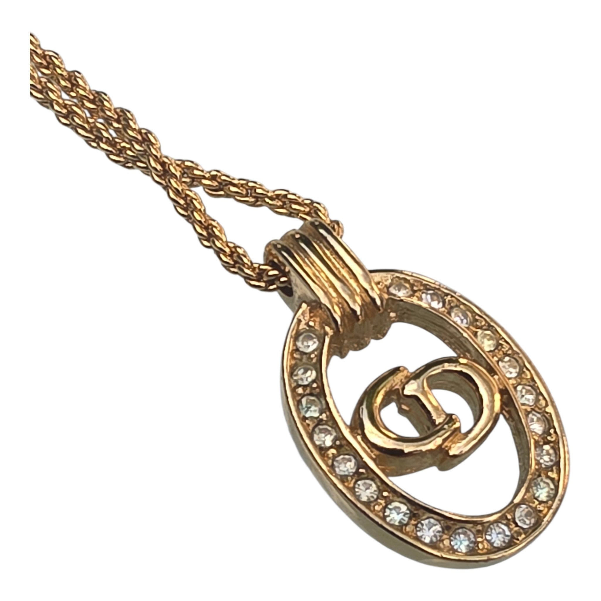 Collier Dior vintage plaqué or