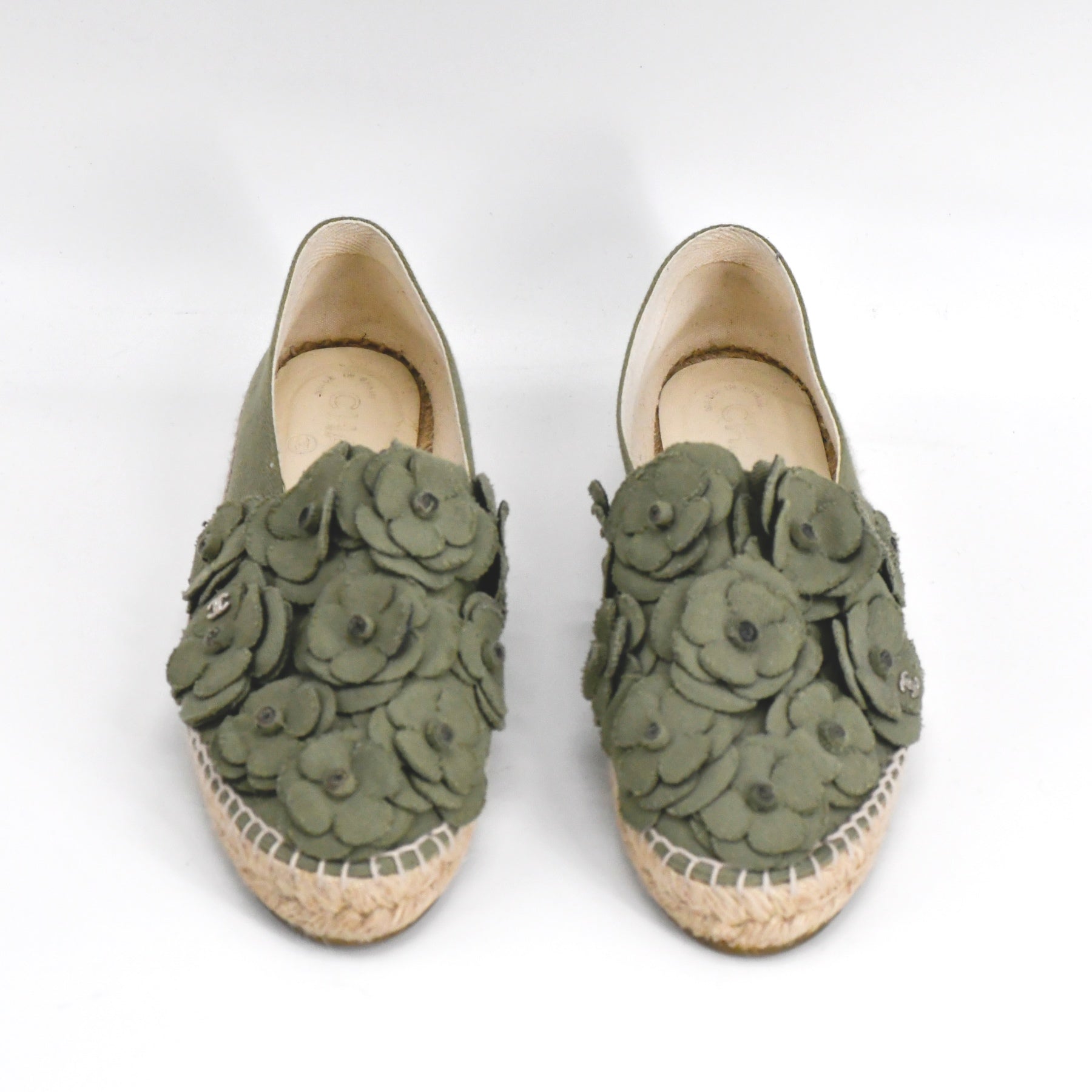 Espadrilles-Chanel-Camélia-Kaki