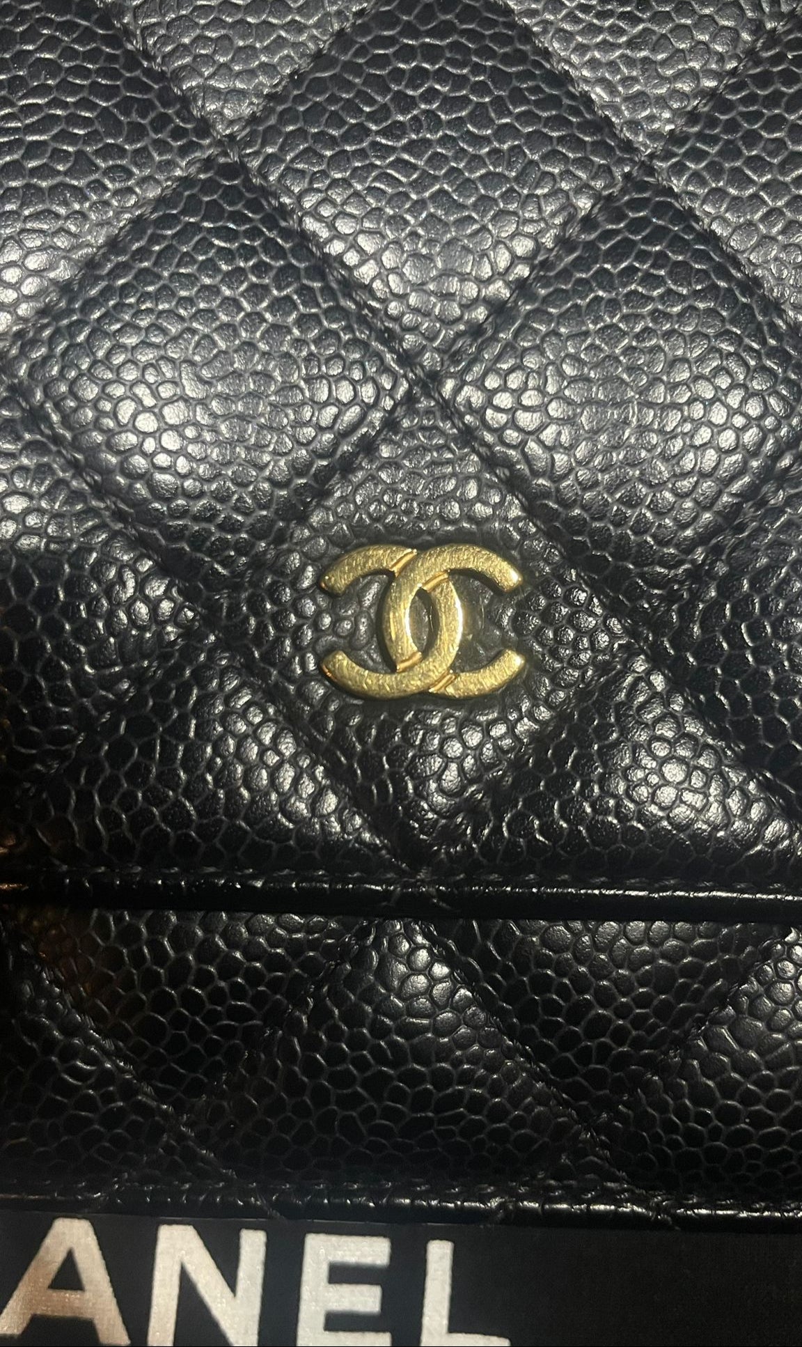 Sac Chanel Wallet on a chain cuir caviar