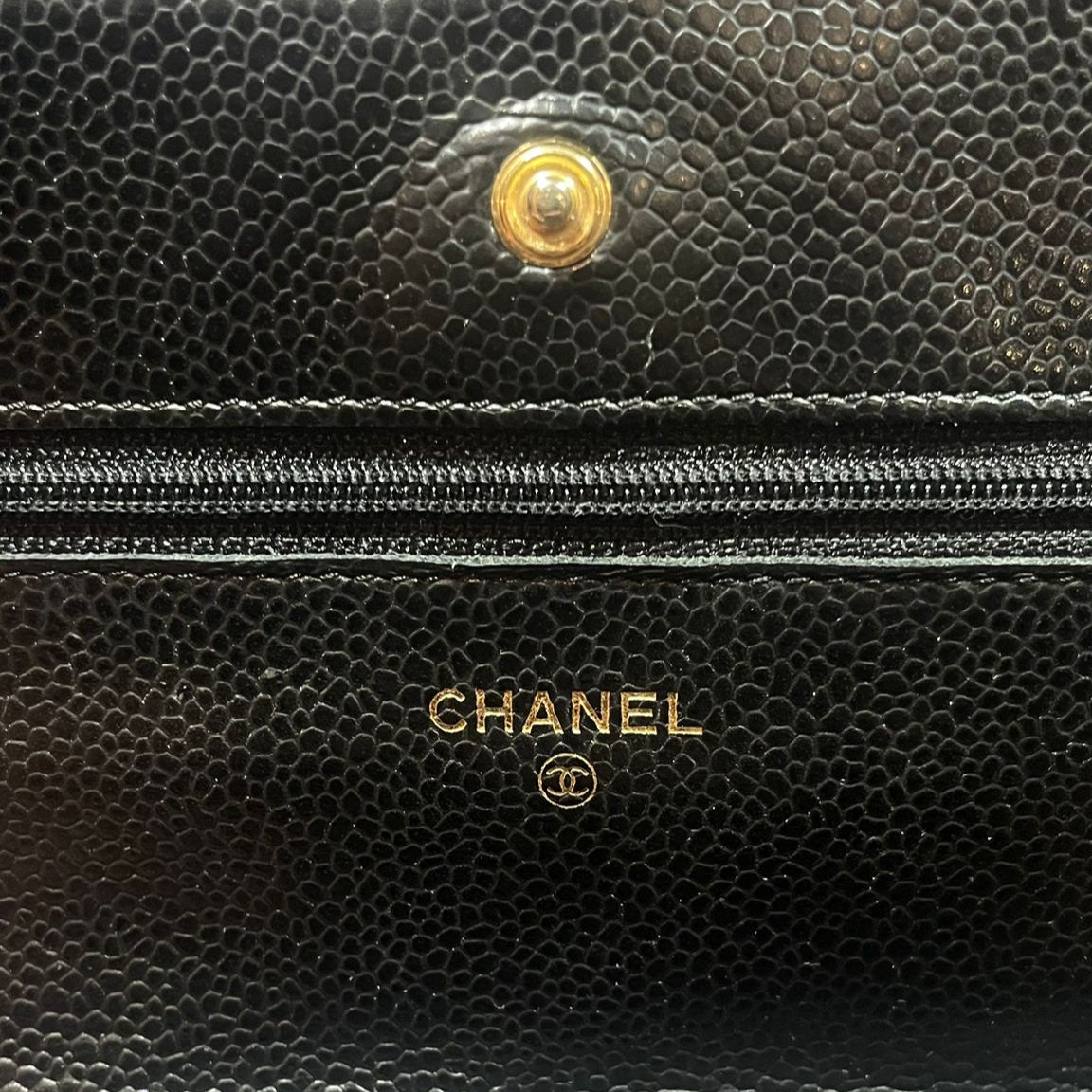 Sac Chanel Wallet on a chain cuir caviar