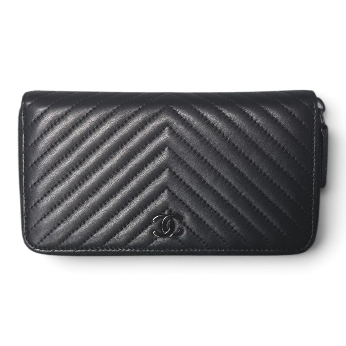Portefeuille Chanel chevrons So black
