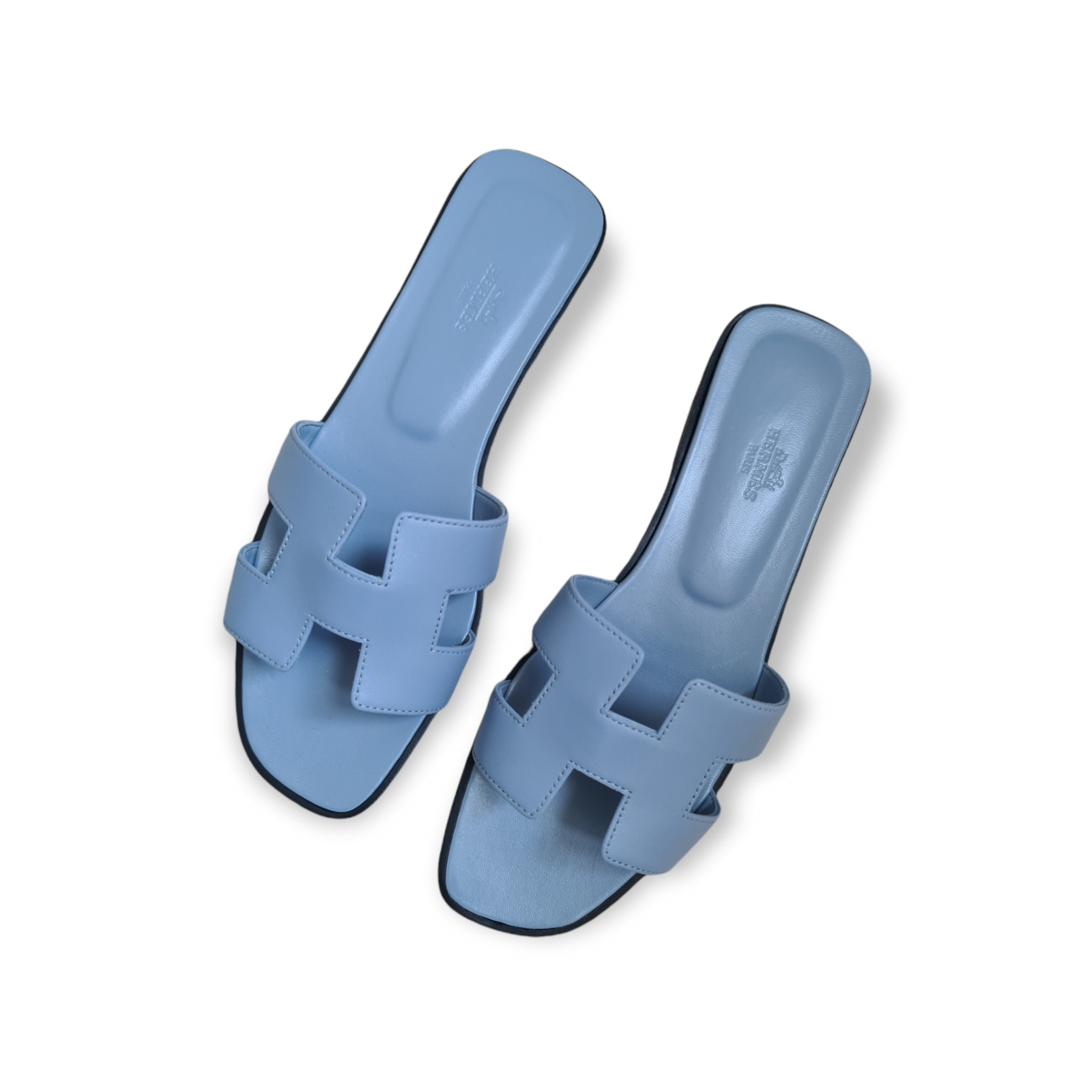 Sandales Hermès Oran 40,5 Bleu bleuet