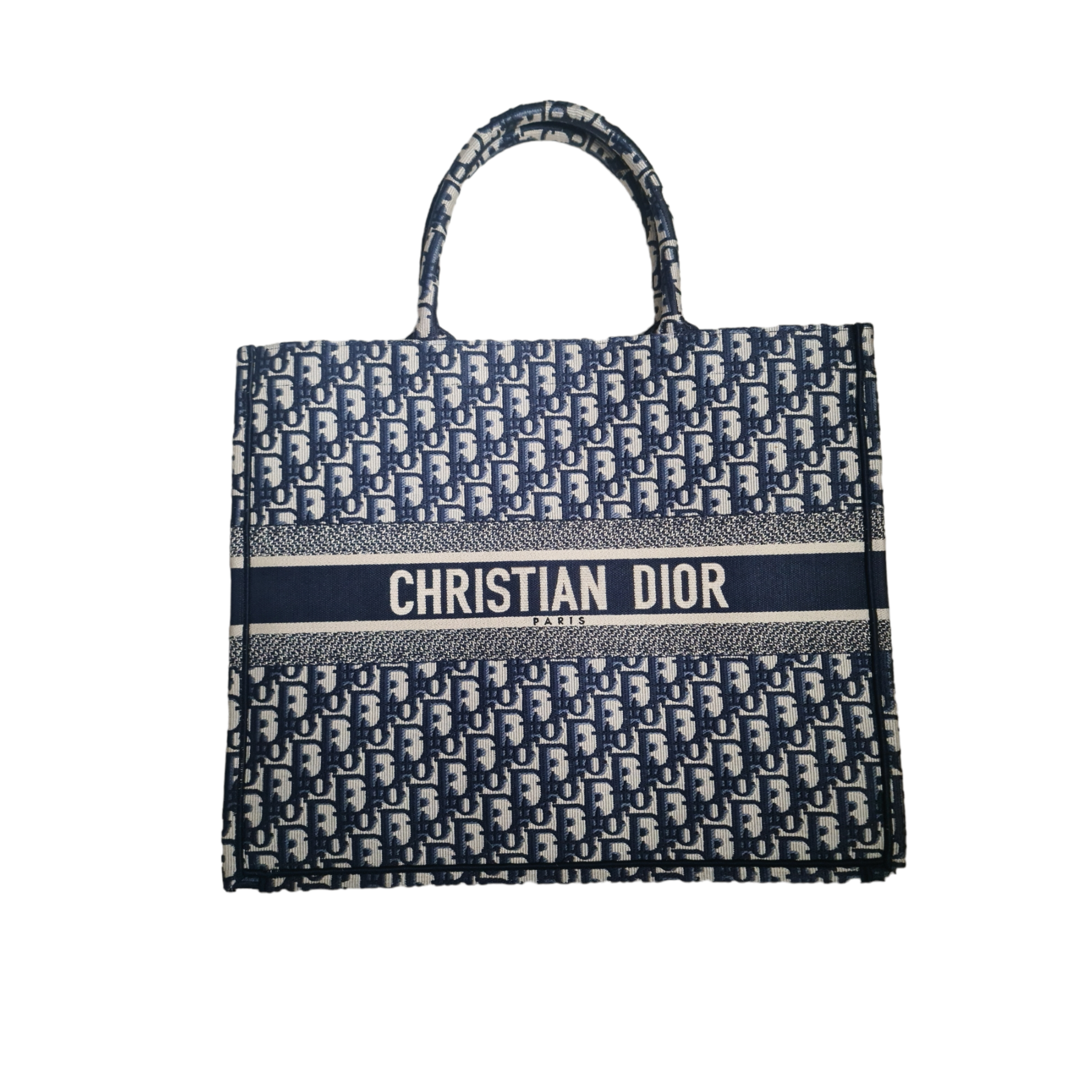 Sac Dior Book Tote oblique bleu