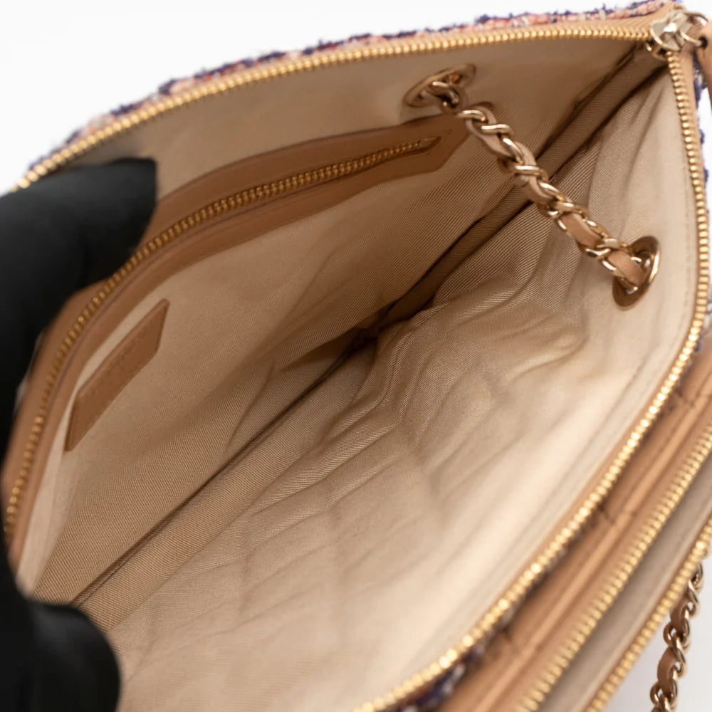 Sac Chanel cuir et tweed